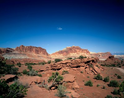 Capitol Dome and Chimney Rock, Capitol Reef National Park, Utah by Unbekannt Unbekannt